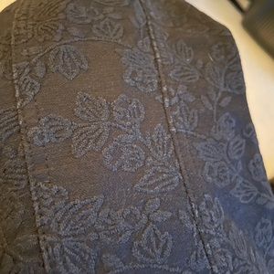 Black Tank Top Brocade Pattern
